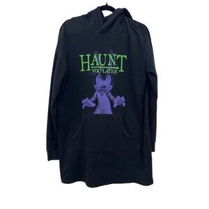 Disney‎ Parks Minnie Mouse Hoodie Size Medium Tunic "Haunt You Later" Halloween